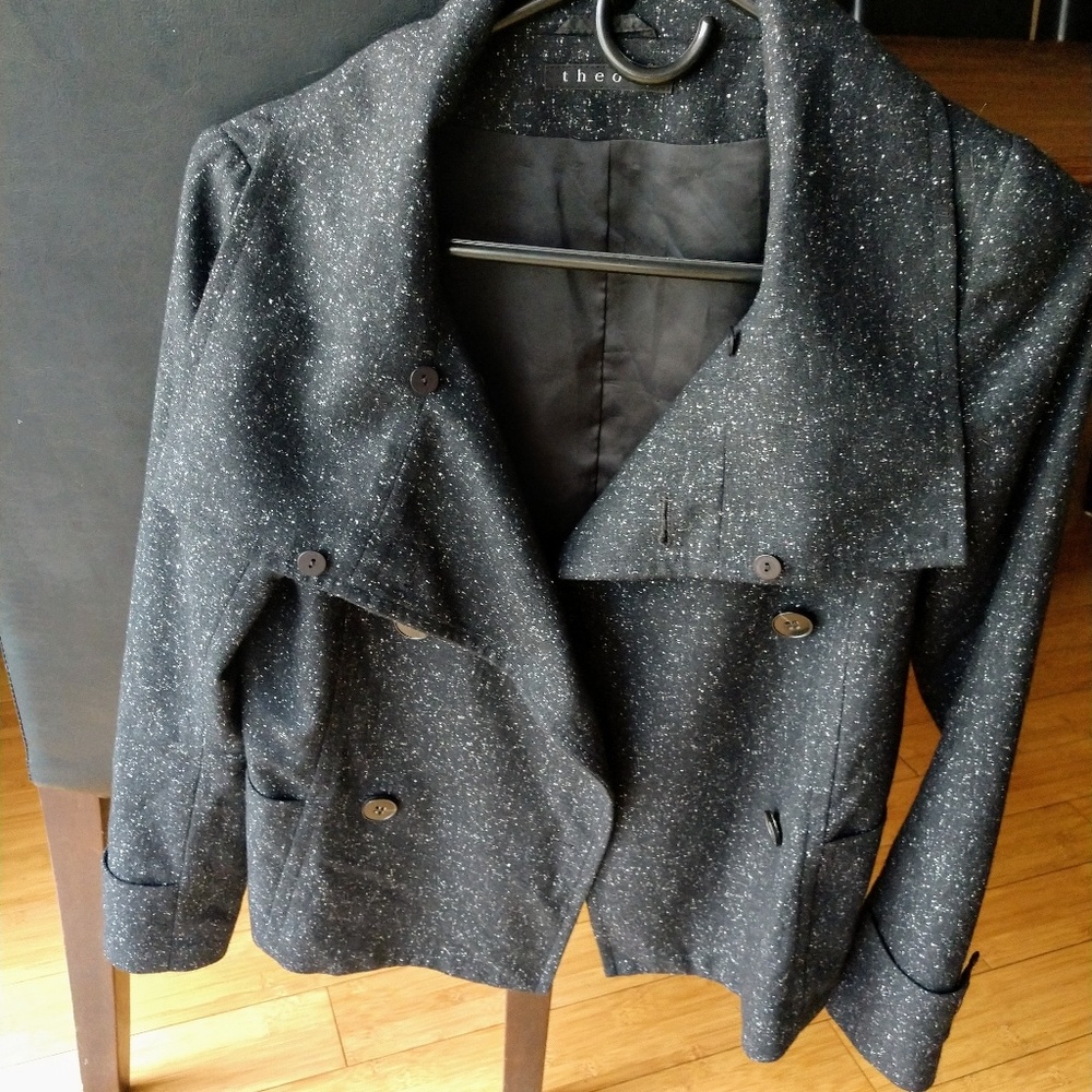 Theory Lightweight Jacket with Cowl - EUC